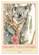 Liebenswerte Tierillustrationen (Wandkalender 2025 DIN A2 hoch), CALVENDO Monatskalender - Cathrin Illgen