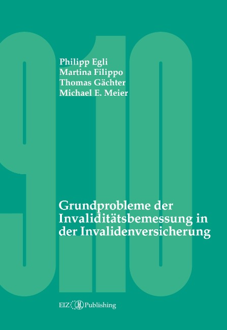 Grundprobleme der Invaliditätsbemessung in der Invalidenversicherung - Philipp Egli, Michael E. Meier, Thomas Gächter, Martina Filippo
