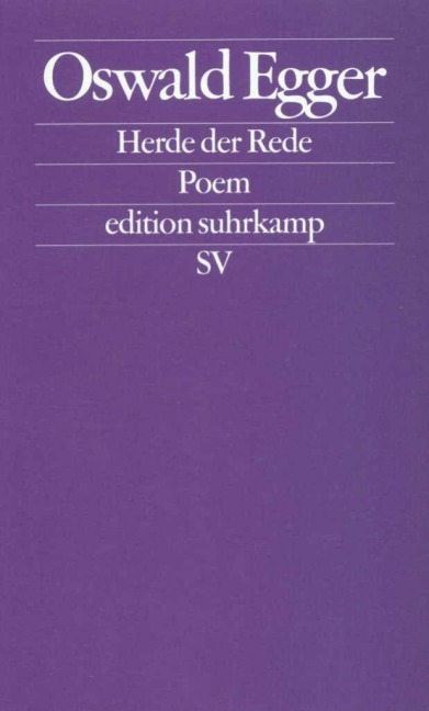 Herde der Rede - Oswald Egger