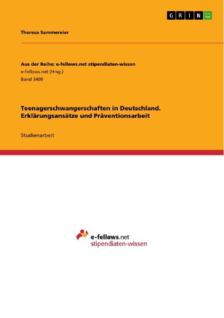 Teenagerschwangerschaften in Deutschland. Erklärungsansätze und Präventionsarbeit - Theresa Sammereier