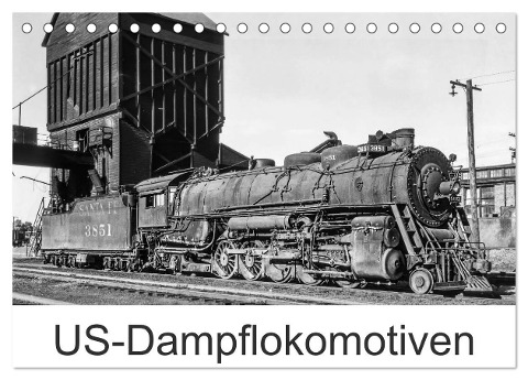 US-Dampflokomotiven (Tischkalender 2024 DIN A5 quer), CALVENDO Monatskalender - Michael Schulz-Dostal