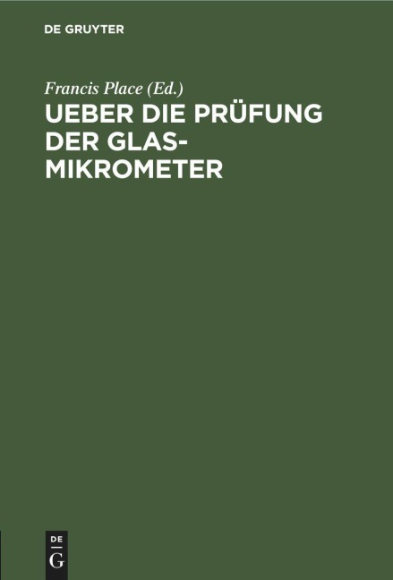 Ueber die Prüfung der Glas-Mikrometer - 