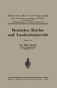 Cover-Bild zum Titel 'Deutsches Reichs- und Landesstaatsrecht' von 'Albert Hensel'