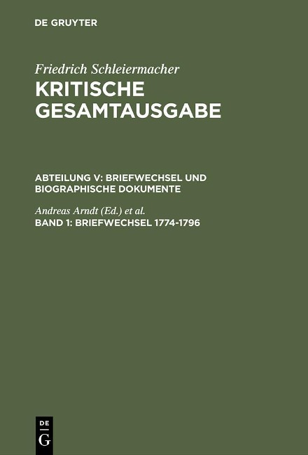 Briefwechsel 1774-1796 - 