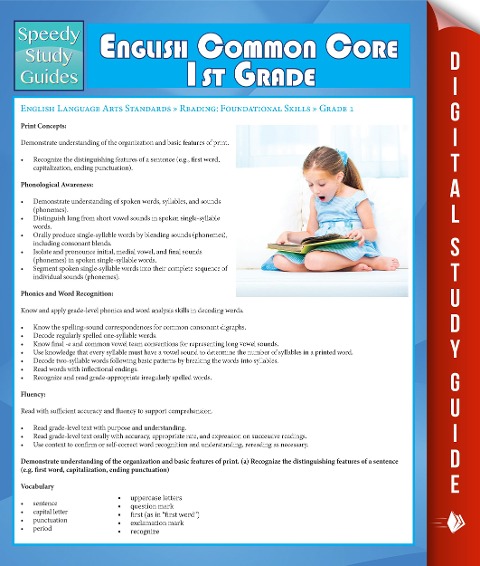 English Common Core 1st Grade (Speedy Study Guide) - Speedy Publishing