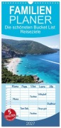 Cover-Bild zum Titel 'Familienplaner 2027 - Die schönsten Bucket List Reiseziele mit 5 Spalten (Wandkalender, 21 x 45 cm) CALVENDO' von 'Izabella Meczykowski'