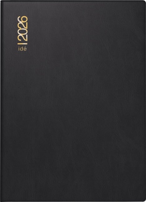 rido/idé 7013202906 | Taschenkalender Mod. perfect/Technik I 2026 | A6, Kunststoff, schwarz - 