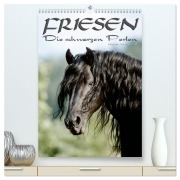 Cover-Bild zum Titel 'Friesen - die schwarzen Perlen (hochwertiger Premium Wandkalender 2026 DIN A2 hoch), Kunstdruck in Hochglanz' von 'Ramona Dünisch - Www. Ramona-Duenisch. De'