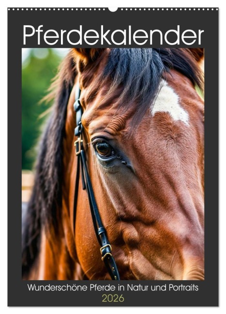 Pferdekalender - Wunderschöne Pferde in Natur und Portraits (Wandkalender 2026 DIN A2 hoch), CALVENDO Monatskalender - Mb Fotografie