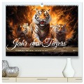 Jahr des Tigers - Porträts des chinesischen Tierkreiszeichens (hochwertiger Premium Wandkalender 2025 DIN A2 quer), Kunstdruck in Hochglanz - Anja Frost