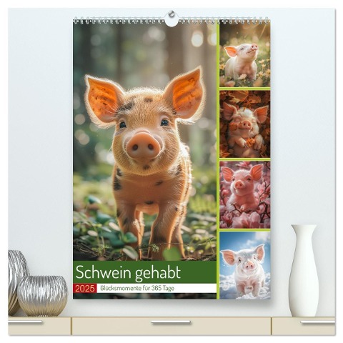 Schwein gehabt (hochwertiger Premium Wandkalender 2025 DIN A2 hoch), Kunstdruck in Hochglanz - Steffen Gierok-Latniak