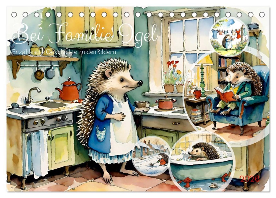 Bei Familie Igel (Tischkalender 2026 DIN A5 quer), CALVENDO Monatskalender - Steffani Lehmann