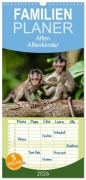 Cover-Bild zum Titel 'Familienplaner 2026 - Affen - Affenkinder mit 5 Spalten (Wandkalender, 21 x 45 cm) CALVENDO' von 'Peter Roder'