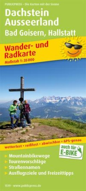 Dachstein - Ausseerland. Bad Goisern, Hallstatt. Wander- und Radkarte 1 : 35 000 - 