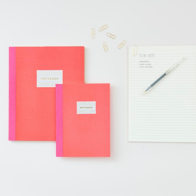 Notizbuch S, Neonrot, 80 Seiten, 100 g/m² - 