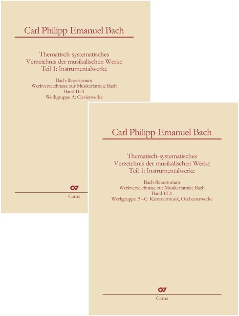 Bach-Repertorium Band III.1: Carl Philipp Emanuel Bach - 