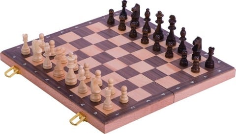 Schachspiel in Holzklappkassette - 