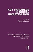 Cover-Bild zum Titel 'Key Variables in Social Investigation' von ''