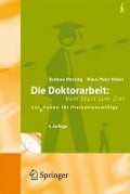 Cover-Bild zum Titel 'Die Doktorarbeit: Vom Start zum Ziel' von 'Barbara Messing, Klaus-Peter Huber'