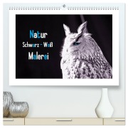 Cover-Bild zum Titel 'Natur schwarz - weiß Malerei (hochwertiger Premium Wandkalender 2026 DIN A2 quer), Kunstdruck in Hochglanz' von 'Tanja Riedel'