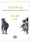 Cover-Bild zum Titel 'Tieronisch Eulen (Wandkalender 2027 DIN A4 hoch), CALVENDO Monatskalender' von 'Stefan Kahlhammer'
