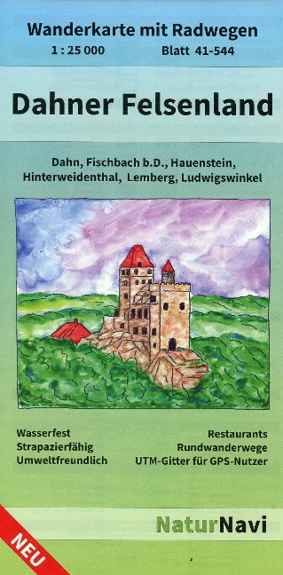 Dahner Felsenland,  Blatt 41-544, 1 : 25 000 - 