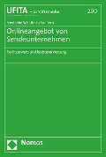 Cover-Bild zum Titel 'Onlineangebot von Sendeunternehmen' von 'Friederike Schulte Zu Sundern'