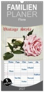 Cover-Bild zum Titel 'Familienplaner 2027 - Vintage Style mit 5 Spalten (Wandkalender, 21 x 45 cm) CALVENDO' von 'Heike Hultsch'