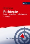 Cover-Bild zum Titel 'Fachtexte lesen - verstehen - wiedergeben' von 'Ulrike Lange'