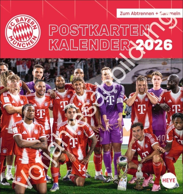 FC Bayern München Postkartenkalender 2027 - 