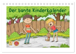 Cover-Bild zum Titel 'Der bunte Kinderkalender (Tischkalender 2026 DIN A5 quer), CALVENDO Monatskalender' von 'Gabi Wolf'