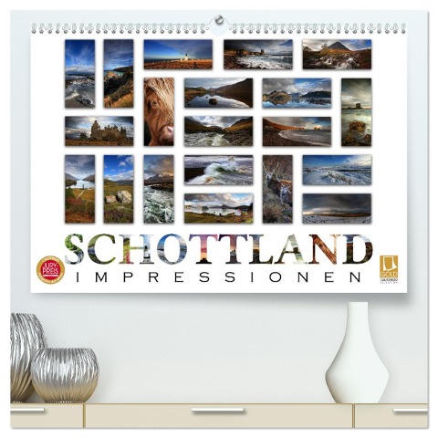 Schottland Impressionen (hochwertiger Premium Wandkalender 2024 DIN A2 quer), Kunstdruck in Hochglanz - Martina Cross