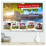 Cover-Bild zum Titel 'Grüezi aus der Schweiz (hochwertiger Premium Wandkalender 2026 DIN A2 quer), Kunstdruck in Hochglanz' von 'Christa Kramer'