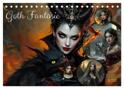 Cover-Bild zum Titel 'Goth Fantasie (Tischkalender 2026 DIN A5 quer), CALVENDO Monatskalender' von ''
