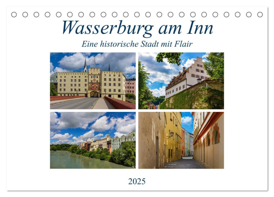 Wasserburg am Inn (Tischkalender 2025 DIN A5 quer), CALVENDO Monatskalender - Ursula Di Chito