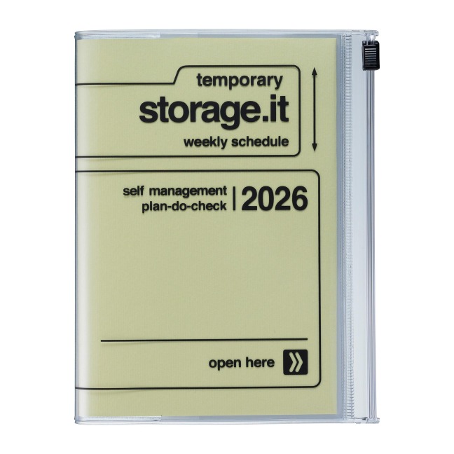 MARK'S 2025/26 Taschenkalender, A6 Storage.it // Yellow - 