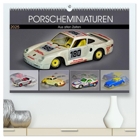 PORSCHEMINIATUREN (hochwertiger Premium Wandkalender 2025 DIN A2 quer), Kunstdruck in Hochglanz - Ingo Laue