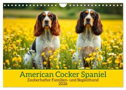 Cover-Bild zum Titel 'American Cocker Spaniel (Wandkalender 2026 DIN A4 quer), CALVENDO Monatskalender' von 'Claudia Kleemann'
