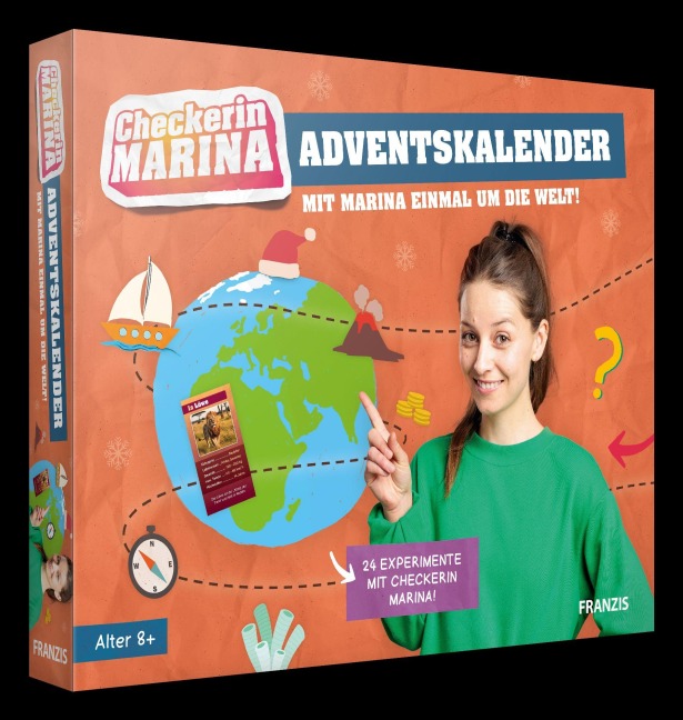 FRANZIS 67259 - Checkerin Marina Adventskalender: Mit Marina einmal um die Welt - 