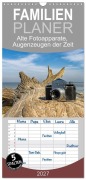 Cover-Bild zum Titel 'Familienplaner 2027 - Alte Fotoapparate, Augenzeugen der Zeit mit 5 Spalten (Wandkalender, 21 x 45 cm) CALVENDO' von ''