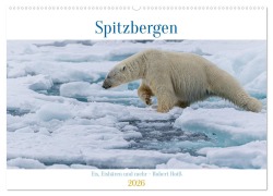 Cover-Bild zum Titel 'Spitzbergen - Eis, Eisbären und mehr (Wandkalender 2026 DIN A2 quer), CALVENDO Monatskalender' von 'Robert Hoiß'