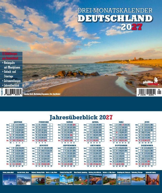 3-Monatskalender Deutschland 2027 - Jörg Neubert