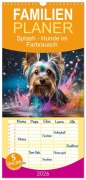 Familienplaner 2026 - Splash - Hunde im Farbrausch mit 5 Spalten (Wandkalender, 21 x 45 cm) CALVENDO - Fotodesign Verena Scholze
