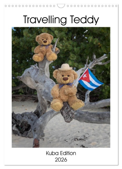 Travelling Teddy Kuba Edition 2026 (Wandkalender 2026 DIN A3 hoch), CALVENDO Monatskalender - Christian Kneidinger C-K-Images