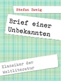 Cover-Bild zum Titel 'Brief einer Unbekannten' von 'Stefan Zweig'