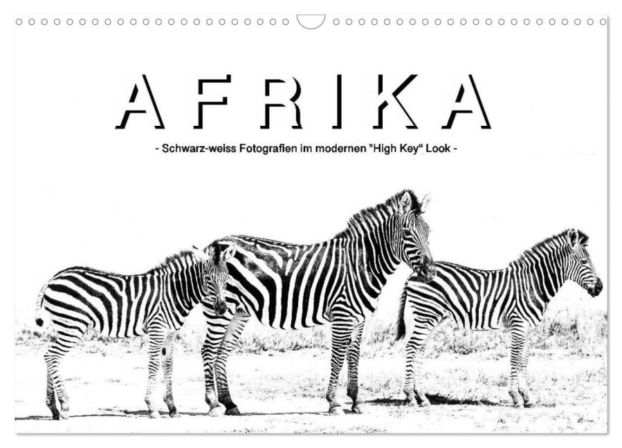 AFRIKA - Schwarz-weiss Fotografien im modernen "High Key" Look (Wandkalender 2027 DIN A3 quer), CALVENDO Monatskalender - Robert Styppa