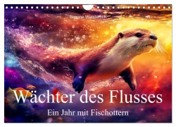 Cover-Bild zum Titel 'Wächter des Flusses - Ein Jahr mit Fischottern (Wandkalender 2026 DIN A4 quer), CALVENDO Monatskalender' von 'Simone Wunderlich'