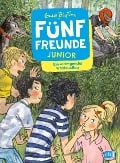 Cover-Bild zum Titel 'Fünf Freunde JUNIOR - Ein aufregender Waldausflug' von 'Enid Blyton'