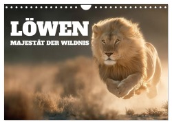 Cover-Bild zum Titel 'Löwen - Majestät der Wildnis (Wandkalender 2026 DIN A4 quer), CALVENDO Monatskalender' von 'Mb Fotografie'