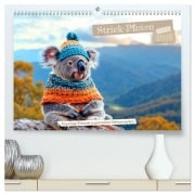 Cover-Bild zum Titel 'Strick-Pfoten - Flauschige Freunde in gestrickten Meisterwerken (hochwertiger Premium Wandkalender 2026 DIN A2 quer), Kunstdruck in Hochglanz' von 'Rupert Kowalski'